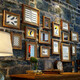 Vinoya Massivholzfoto Wandfoto Rahmen Wand amerikanische Wohnzimmer Sofa Hintergrund Wand Dining Bilderrahmen Dekorative Retro -Stil -Fotorahmen Kombination 6198 Modelle Modelle