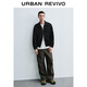 UR2025 new autumn men's trendy casual zipper stand collar jacket UUY150008 black M (M-L)