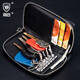 
Yinshang Crocodile leather key bag card bag men and women car key chain bag genuine leather multi-purpose car remote control storage bag black