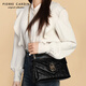 Pierre Cardin Bag (Pierre Cardin) Fashion Sac à bandoulière polyvalent pour les femmes Business Casual Capine Cow Hide Hands pour petite amie Black