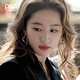 PWL Rose Story Liu Yifei's same love earrings women's plain hoops high-end earrings 2025 new earrings earrings love earrings silver