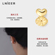 Lnieer ear plug anti-falling support assistant anti-sagging eversion fixed ear stud rear plug large earring super tight lifting ear bone buckle earring assistant gold 1 pair + silver 1 pair
