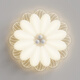 Laiqi Deckenleuchte kreativer Creme Stil Blumenzimmer Schlafzimmer Wohnzimmer Leuchte 2025 Neues volles Spektrum mit drei Schlafzimmern mit zwei Lampen Set YH826 Acrylmilch Kaffee +52 cm +56W Drei-Farben-Licht