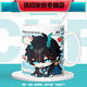 Ventilador 2D Copa de bebida Cerámica Copa de leche Copa de leche Decoración de escritorio White M659 Danheng Taza de una sola taza Taza