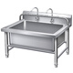 Stainless steel commercial mop pool integrated wash mop pool mop pool household balcony outdoor factory pool sink high shelf 180*60*55 pool depth 30cm-open 2