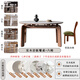 Clofu solid wood rock table dining table elephant legs square and radius dual-purpose dining table and chair combination 9906#1.35 meters one table and six chairs
