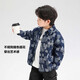 Zuoxi Boy Denim Hemdjacke dünne 2025 Neue Kinder Frühling und Herbst Tops Jungen Kleidung Denim Farbe 150