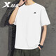 XTEP (XTEP) XTEP pure cotton short-sleeved men's summer new T-shirt half-sleeved loose white casual top cotton T-shirt Pearl white-round neck (pure cotton) M (170/92A) [Spot quick delivery]
