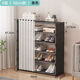 Lehuo Time Simple Shoe Cabinet Door Entry Cabinet 2024 New Shoe Rack Door Multi-layer Household Shoe Storage Cabinet Integrated Wall Black [6-layer 60cm]