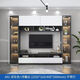 Mekejie XP Gabinete de TV Integrado Back Gabinet High Gabinet Sala de estar Estilo de vinos con puerta de vidrio A02 Longitud 2575*32/40*200