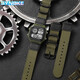 Chrono nylon strap men's electronic watch three-ring buckle retro waterproof sports student watch classic men's watch military green