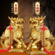 
Binyue brass kilin ornaments a pair of male and female copper kilin small living room entrance office desk opening housewarming gift