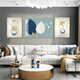 Yaoshijia peinture de salon décoration peinture moderne simple light luxury canapé fond mur haut de gamme 2025 Nouvelle peinture en porcelaine cristalline suspendue peinture murale JD15863 gauche et droite 30 * 40 Middle 60 * 40 PEINTURE INCLAPE DE DIAMENT MADE