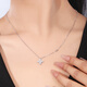 Yuan Shengfu's new PT950 honeycomb four-leaf clover platinum chain, authentic fashionable platinum chain clavicle chain, 4.02 grams, length 40-42cm