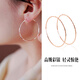 DL 199818k gold earrings rose gold earrings color silver large hoop earrings 2024 new style women's silver color gold patterned rose gold 5.0 cm silver earrings