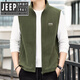 JEEP SPIRIT Jeep Spirit Polar Fleece Vest Men's Autumn and Winter Casual Versatile Plus Velvet Thickened Fleece Vest Men's Jacket Royal Blue L Recommended 125-145 Jin Jin equals 0.5 kg