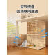 Shantou Lincun large cat cage household does not occupy an area indoor cat toilet integrated cat litter box cat cat house pet cage cat villa small double layer 75*39*73 iron mesh black conventional gift package installation tools + cable ties + sliding mat