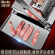 OLODO mutton roll slicer 304 stainless steel meat slicer bone cutter manual meat cutting and planing meat roll frozen meat 304 slicing and bone cutting all-in-one machine 40 frozen meat bags