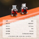 Demi Taolu garnet earrings, classic simple commuting versatile earrings S925 silver earrings as a gift for your girlfriend