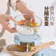 希乐扣圆形饭盒上班族可微波炉加热专用碗带饭玻璃饭盒餐盒保鲜盒 幸运绿圆1050+圆650+圆450