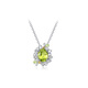 Muye Zhang Bichen's same style natural colored treasure 925 silver peridot gemstone necklace firefly necklace original design firefly necklace