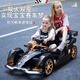 WORK BABY children's electric kart drift car toy children's remote control four-wheel stroller adult can sit adult holiday gift black gold + 6v battery (last 1-2 hours) electric drive
