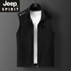 JEEP SPIRIT情侣摇粒绒马甲男女秋冬季无袖坎肩抓绒背心户外保暖开衫立领外套 9277女-粉色 XL
