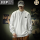 JEEP SPIRIT extra large size 300Jin Jin is equal to 0.5kg Henry collar long-sleeved T-shirt men's spring and autumn American loose layered polo. shirt sweatshirt ins trendy brand black XL recommended 120-150Jin Jin is equal to 0.5kg