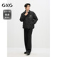 GXG Chaqueta de plumón corta y holgada para hombre, chaqueta camisera, invierno, negro, 170/M
