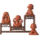 Creative purple sand four little monks tea pet ornaments Zen cute little novice monks boutique can grow tea table tea table decoration four little monks set + three-layer base/YZT