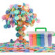 
Ai Fuer's 400 snowflakes and children's building blocks plugged into toys for boys and girls 2-6 years old boys and girls