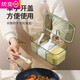 MZXM German imported quality multi-grid integrated kitchen household seasoning jar salt MSG pepper storage condiment seasoning jar oval green 2 spoons
