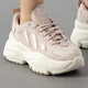 Adidas (adidas) Clover Women's Shoes Sports Shoes 25 Autumn New Sports and Leisure Shoes Lightweight Breathable Thick Sole Heightening Daddy Shoes Hanyu White/Gray Taupe Brown/Spot Speed ​​​​ 37 (Inner Length 230mm)