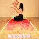 Wu ji pétalos de rosa manos de boda espolvoreadoras flores de boda decoración atmósfera flores chinos día de San Valentín día de San Valentín vino rosa vino rojo ~ 1000 piezas