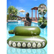 Water inflatable tank water jet swimming ring with water gun children's toy surfing mount adult boy floating row large tank + hand pump