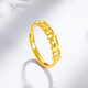 Liuguifu Jewelry Yellow 18K Gold Ring Lucky Four Leaf Clover Open Ring Bracelet for Women EK0100028
