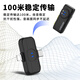 Shisuo shisuo wireless lavalier microphone for video recording, outdoor interview, mobile phone live broadcast recording equipment, clip-on one-to-two A5 ink rock black one-to-two Apple interface I super long battery life