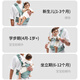 布兜妈妈婴儿腰凳夏季透气宝宝坐凳护腰前抱式四季背带抱娃神器 太古蓝四季收纳款【可收纳凳芯】