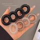 Durable telephone cord Korean style spring rubber band hair tie small headband hair tie black telephone cord-20 pieces