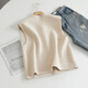 She Pool Single Breasted Vest 2026 Spring New Women's Round Neck Sleeveless Knitted Vest Simple Vest
