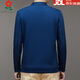 Montagut men's shirt collar fake two-piece long-sleeved T-shirt wool plus velvet thickened warm middle-aged dad's outfit 2630-1-Haqing 2XL 180 suitable for 145-165Jin Jin equals 0.5 kg