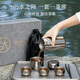 IMOGY pure titanium portable kung fu tea set complete set of high-end holiday gifts souvenir outdoor business trip quick cup tea making artifact