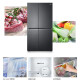 Refrigerador de puerta doble LG 655L, control de temperatura inteligente, conversión de frecuencia lineal de cortina de viento multidimensional, Manhattan Midnight S651MC38