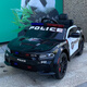 Lookbaby (lookbaby) genuine authorized Dodge children's electric car children's electric car children's car drivable children's car police car standard black and white | police car lights + 12V4.5A battery + remote control