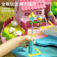 Idol cat toy girls magnetic castle play house girl Aisha princess castle doll house children's birthday gift [Purple] Sound and light surprise castle 35 4-8-9-12 year old daughter's first birthday gift
