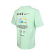 NIKE manches courtes hommes été nouveau col rond vêtements de sport ample à manches mi-longues respirant hommes T-shirt HF6172-376 imprimé vert S