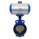 Pneumatic butterfly valve 304 stainless steel lining wear-resistant high temperature acid and alkali cut-off butterfly valve D671X-16P 304 valve plate DN80