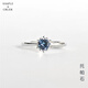DL 1998 Fat Donglai same style topaz ring collection movable ring mouth tanzanite female natural l color silver summer welfare model 4mm Swiss blue topaz small opening adjustable