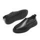 Belle Slip-On Casual Leather Shoes Men's Spring Cow Leather Cushioning Business Shoes A1010AM3 Black 43