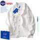 Yum Fox Herrenmodik Denim Jacke Herren Frühling und Herbststil American Retro Casual Jacket Herrenarbeit Herren 826 Black M.